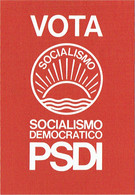 Politique. Italia. Vota Socialismo. PSDI. Socialismo Democratico. - Partis Politiques & élections