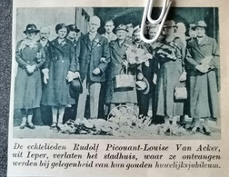 IEPER..1935.. GOUD VOOR DE ECHTELINGEN RUDOLF PICOUANT - LOUISE VAN ACKER - Zonder Classificatie