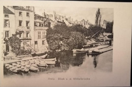 Cpa Postkarte METZ 57 - Blick V. D. Mittelbrucke (barques) - Metz