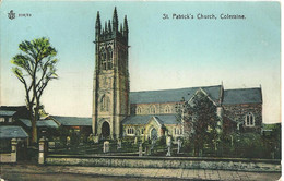 COLOURED POSTCARD ST. PATRICK'S CHURCH - COLERAINE - WITH COLRAINE POSTMARK 1913 - COUNTY LONDONDERRY - N. IRELAND - Londonderry