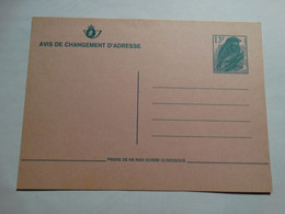 Oiseau Buzin 13Fr. - Avis Changement Adresse