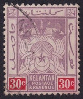 KELANTAN 30c Wmk.Crown MCA Sc#7 - USED @P513 - Kelantan