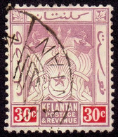 KELANTAN 30c Wmk.Crown MCA Sc#7 - USED @P518 - Kelantan