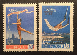 1958 - Russia & URSS - 14th World Gymnastics Championschips - Moscow - 2 Stamps - New - Nuevos