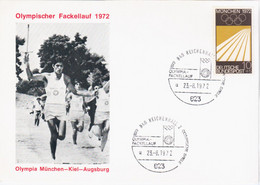 Germany Deutschland 1972 FDC Olympic Games Munich, Olympische Spiele Munchen, Olympia-Fackellauf, Bad Reichenhall - 1971-1980