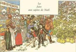 P. KAUFFMANN - 67 - Strasbourg - La Foire Aux Sapins De Noël - Carte De Voeux Double  /Alsace /K1 - Kauffmann, Paul