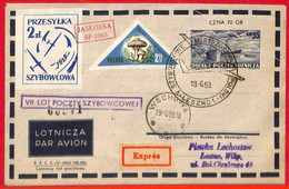 Aa3413 - POLONIA - Postal History - GLIDER FLIGHT Cover 1959 - Airplanes