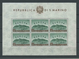 SAN MARINO 1961 FOGLIETTO EUROPA **  MNH - Blocchi & Foglietti