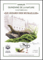 Carte Souvenir, Signée / Herdenkingskaart, Getekend - BUZIN - Lézard Des Murailles/Muurhagedis/Mauereidechse/Wall Lizard - Briefe U. Dokumente