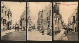 3 Postales: AYAMONTE Calle Trajano Y Cristobal Colon (Edicion Bazar Estévez / Foto Vitaliano) - HUELVA  ESPANA Spain - Huelva