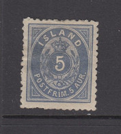 Iceland, Scott 8, Mint, Part OG (from Heavy Hinge) - Unused Stamps