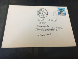 (1 E 33)  Greece Cover Posted To Denmark - 1992 - Lettres & Documents