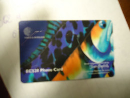 ST  LUCIA   USED CARDS ART PAINTNG  FISHES - St. Lucia