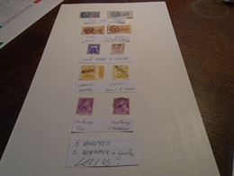 LOT De 10 Timbres Repertories ( 5 TP/ NORMAUX + 5 TP /VARIETES Tres Nettes )  ++6 Photos - Oblitérés