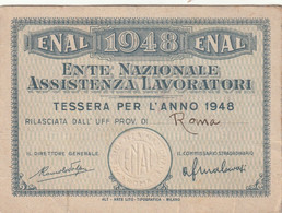 Tessera - ENAL 1948 - Cartes De Membre