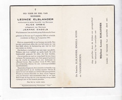 RIJKSWACHTER MOBILE GROEP GENT L.ELSLANDER °PROVEN 1920 +GENT 1961 (A.ORBIE - J.ENGELS) - Andachtsbilder