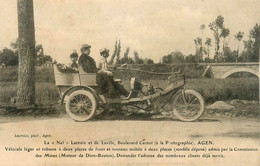 Agen * La NEF Lacroix Et De Laville , Bd Carnot * Moteur DE DION BOUTON * Automobile Ancienne Voiture Auto * Comm. Mines - Agen