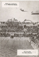 Photo Paris Piscine  Aux Tourelles Un Triple Plongeon 1927 - Kunst- Und Turmspringen