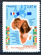 Cinquantenaire Indépendances Africaines - 0,87 € - YT Adhésif Pro N° 472 - Otros & Sin Clasificación