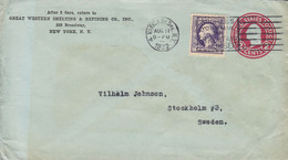 Uprated Postal Stationery Ganzsache PRIVATE Print GREAT WESTERN SMELTING & REFINING Co, VARICK St. Station NEW YORK 1922 - 1921-40