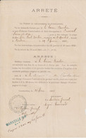 AB382 Autorisation Transport Corps Major P. Julien Barbier 1888 - Historical Documents