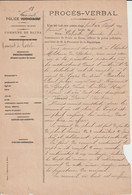 AB383 Procès Verbal Batna  Transport Corps Major P. Julien Barbier 1888 - Historical Documents
