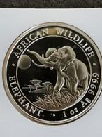 100 SHILLINGS ARGENT ELEPHANT 2016 SOMALIE SOMALIA SILVER + CERTIFICAT - Somalie