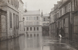 CARTE PHOTO - MONTEREAU FAULT YONNE - Inondations 1910 - Montereau