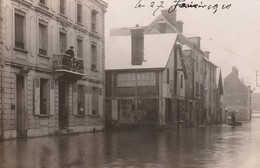 CARTE PHOTO - MONTEREAU FAULT YONNE - Inondations 1910 - Montereau