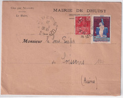 1931 - VIGNETTE / CINDERELLA TUBERCULOSE Sur ENVELOPPE De La MAIRIE De DHUISY (SEINE ET MARNE) ! - Tegen Tuberculose