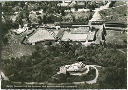 Berlin - Sommerbad Am Insulaner Und Wilhelm-Förster-Sternwarte - Luftaufnahme - Foto-Ansichtskarte - Schöneberg