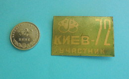 BOXING - KYIV (Kiev) 1972 - Ukraine Ex USSR Participant Large Pin Badge * Boxing Boxe Boxeo Boxen Pugilato - Boxe