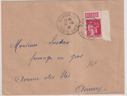 1934 - BANDE PUB "GONDOLO" Sur PAIX Sur ENVELOPPE De MARIGNIER (HAUTE SAVOIE) - Cartas & Documentos