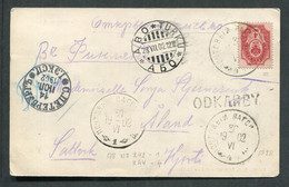 SRW85 Russia SIBERIA Railway TPO №244 Sretensk-Chita Cancel 1902 Irkutsk VIEW Postcard To Odkarby Åland Finland Pmk - Covers & Documents