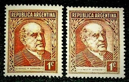 Argentina,1935/36, Domingo F.Sarmiento ,chalky Paper, MNH. Michel # 400 - Nuovi