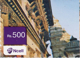 NEPAL Temple MOBILE Rs.500 RECHARGE CARD NCELL Used/Good - Népal