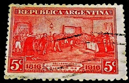 Argentina, 1916, Unabhangingkeitserklarung, Michel # 191y - Oblitérés