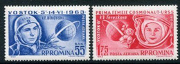 ROMANIA 1963 Vostok 5 And 6 Space Flights MNH / **.  Michel 2171-72 - Nuovi