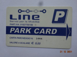 CARTE STATIONNEMENT BANDE MAGNETIQUE PARKING  ITALIE - Usi Speciali