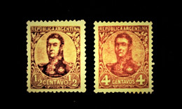 Argentina,1908/09 , General San Martin, ( 1/2 C MNH ; 4 C MH ). Michel # 121,125. - Ungebraucht