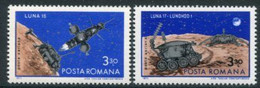 ROMANIA 1971 Moon Landers Singles Ex Block MNH / **.  Michel 2914-15 - Unused Stamps