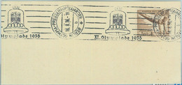 68295 - GERMANY - POSTAL HISTORY - SPECIAL POSTMARK On COVER CUT OUT - 16.8.1936, Olympic Games, Press Headquarter - Winter 1936: Garmisch-Partenkirchen