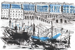 Mère Méditerranée - Lithographie 2 Couleurs De Habib Hasnaoui Par Mario Ferreri - 2021 - Art Contemporain