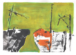 Mère Méditerranée - Lithographie 3 Couleurs De Habib Hasnaoui Par Mario Ferreri - 2021 - Arte Contemporanea