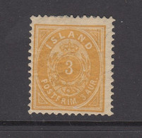 Iceland, Scott 21, MHR (thin) - Unused Stamps