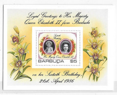 Barbuda 1986 QE II 60th Birthday S/S MNH - Antigua And Barbuda (1981-...)