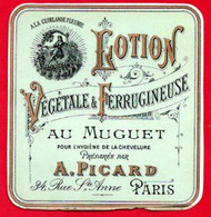 Etiquette Lotion Végétale Ferrugineuse Au Muguet, Picard à Paris. - Etiquettes