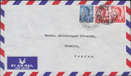 1967. HONG KONG Elizabeth 2 Ex 50 C + 30 C On AIR MAIL Cover To Bromolla, Sweden Cancelled H... (Michel 201+) - JF427076 - Covers & Documents