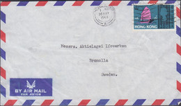 1968. HONG KONG $1.30 SHIPS On AIR MAIL Cover To Bromolla, Sweden Cancelled HONG KONG 14 MAY ... (Michel 237) - JF427092 - Lettres & Documents