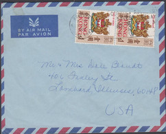 1972. HONG KONG 2 Ex COAT OF ARMS $ 1. On AIR MAIL Cover To USA From HONG KONG 9 MAY 1972.  (Michel 239) - JF427098 - Lettres & Documents